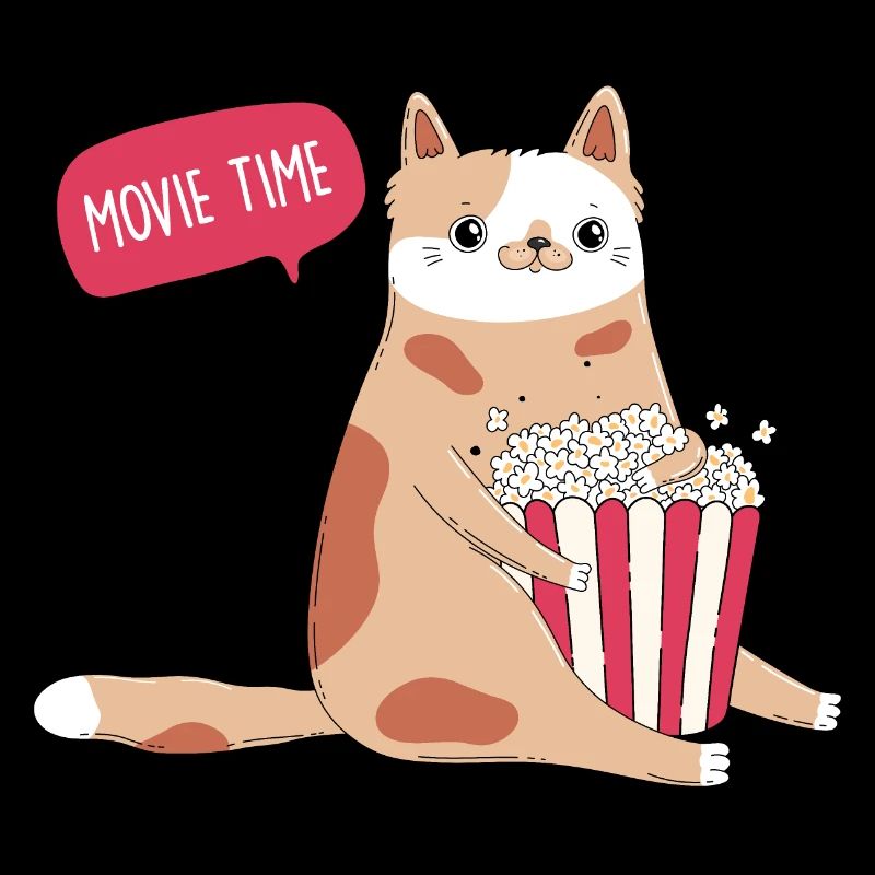 Katze und Popcorn