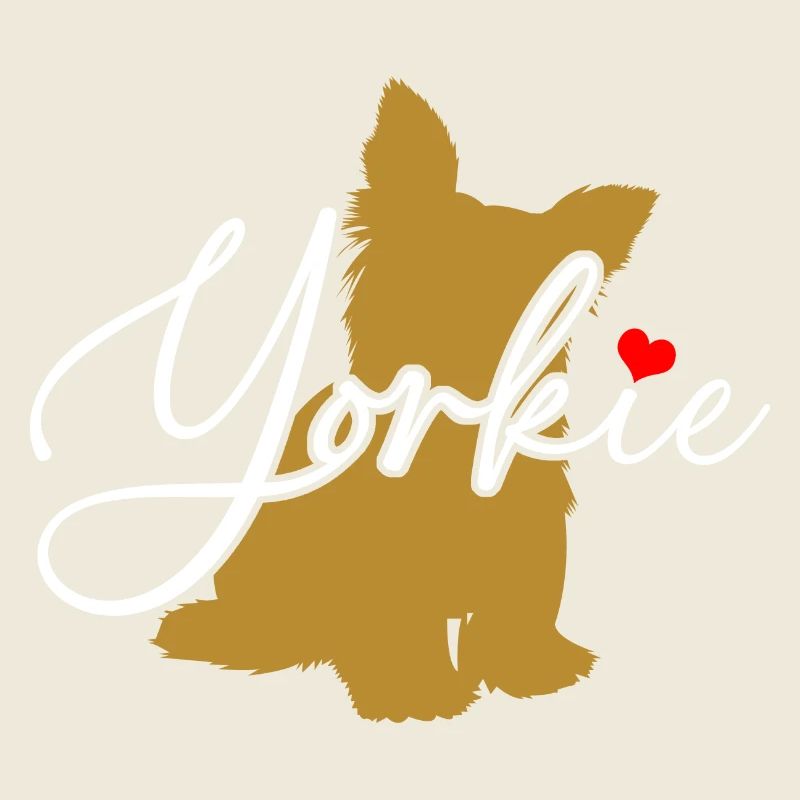 Yorkie Yorkshire Terrier Silhouette Decorative Font