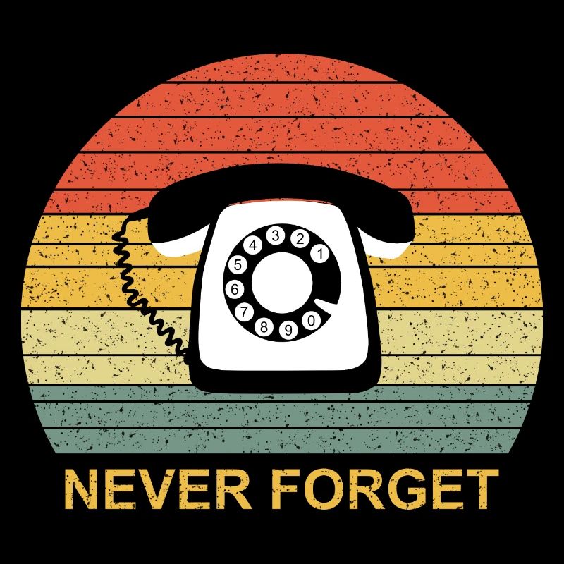 Téléphone à cadran Never Forget vintage rétro
