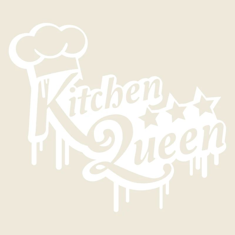 Lettering Kitchen Queen Logo Kitchen Woman Queen