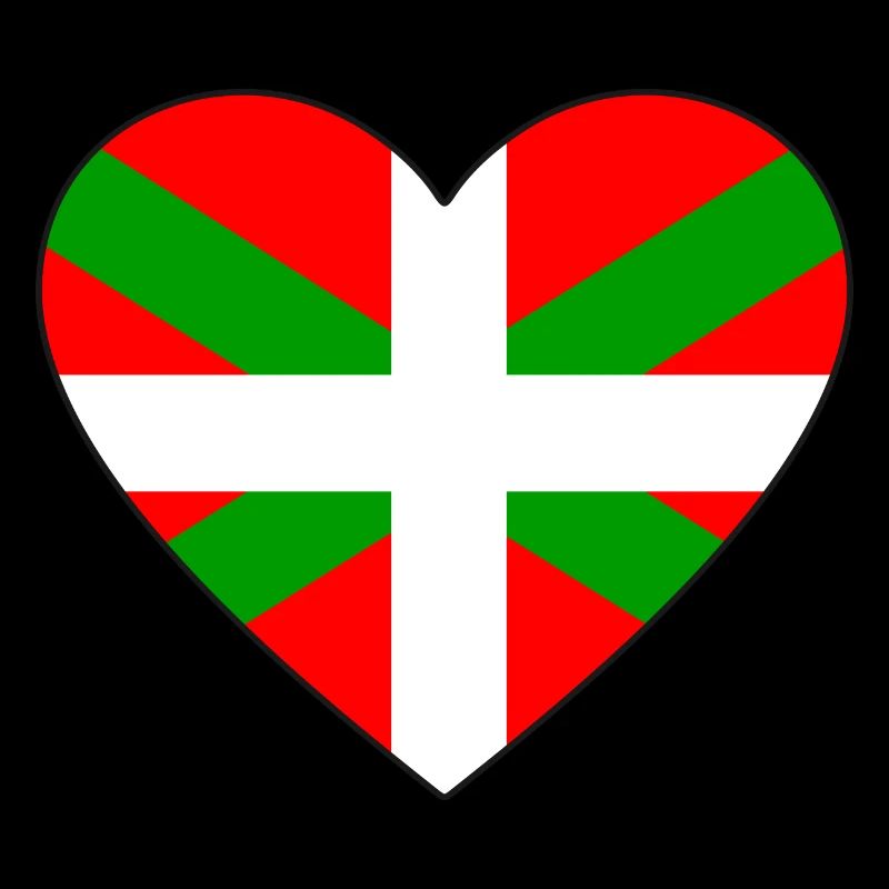 Drapeau basque coeur