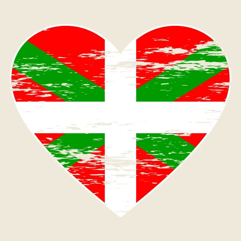 Basque flag heart used