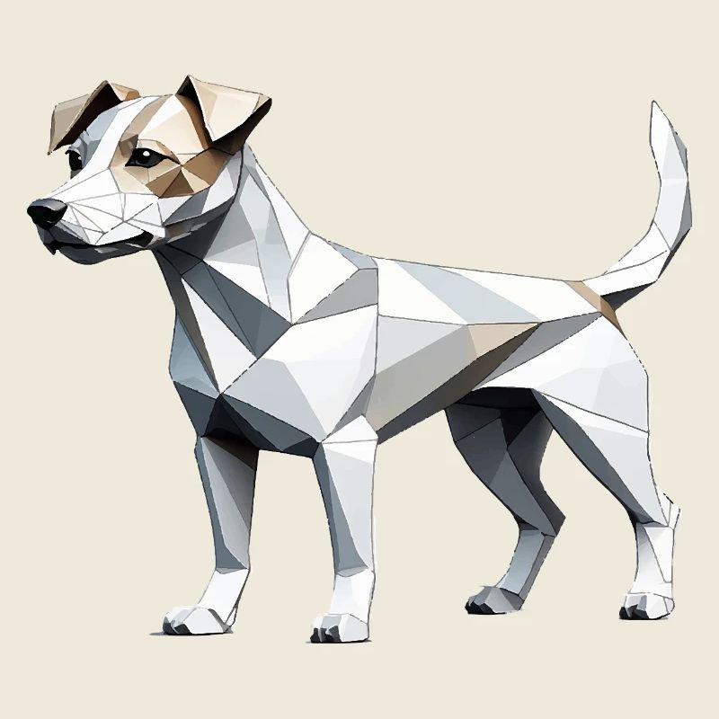 Jack Russell Terrier - Low Poly Pet Dog Design