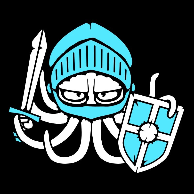Octopus Knight Medieval Warrior Fighter Sword