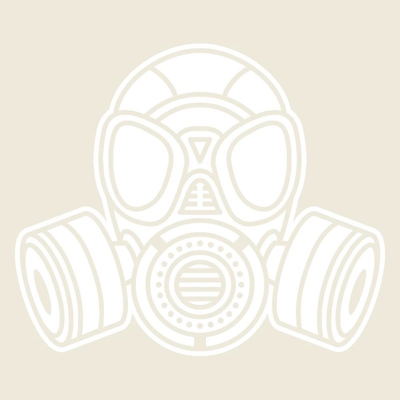 Silhouette de masque à gaz : look militaire et techno