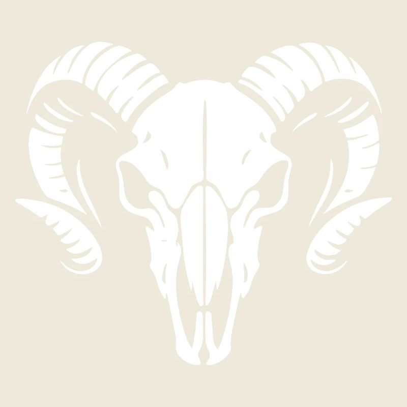 Ram's Head Skull with Horns - Battering Ram