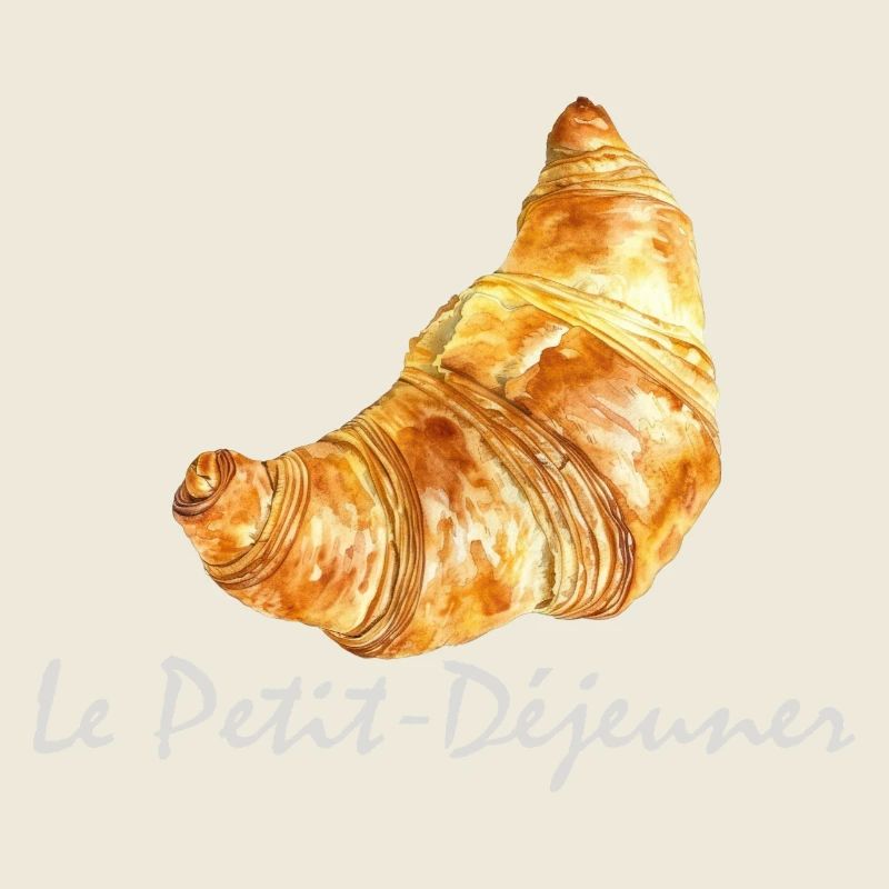 Croissant Petit-déjeuner Français Design
