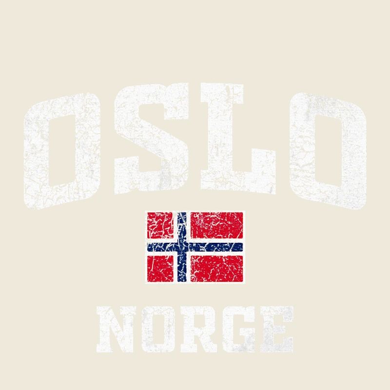 Tee de drapeau vieilli de l’Oslo Norge