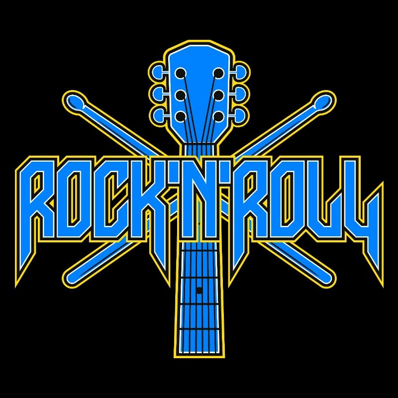 Rock & Roll Guitar Emblem