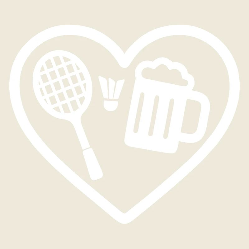 Heart Badminton Beer