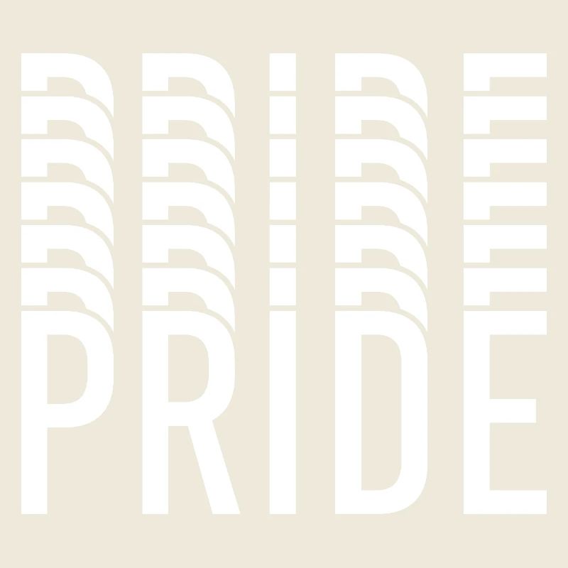 Pride-Typografie in Farbclustern