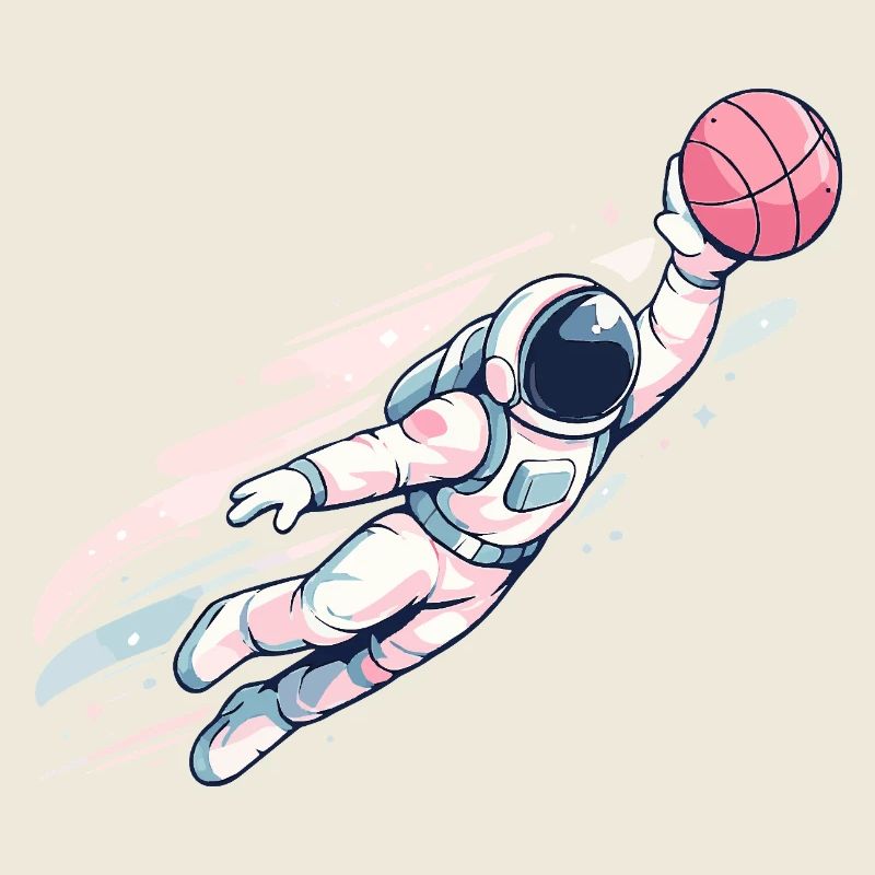Astronaut Basketball Space Dunk Design