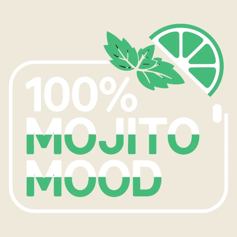 100 % Mojito Mood Summer Cocktail Party Lime Mint