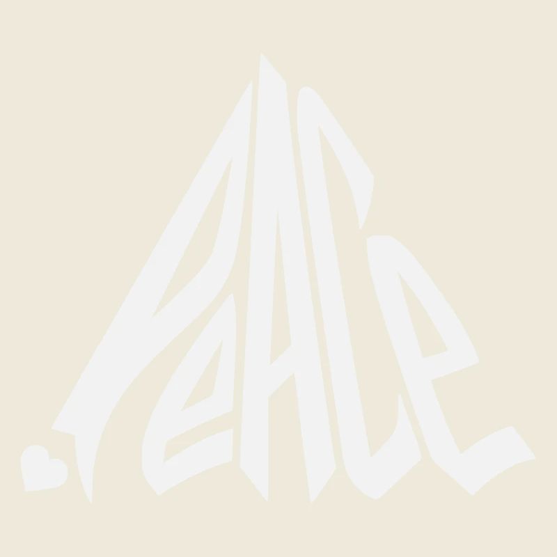 Peace Graffiti Herz Schriftzug