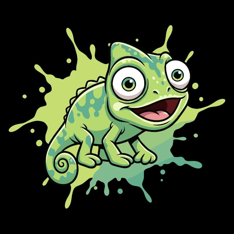 Joyeuse éclaboussure caméléon