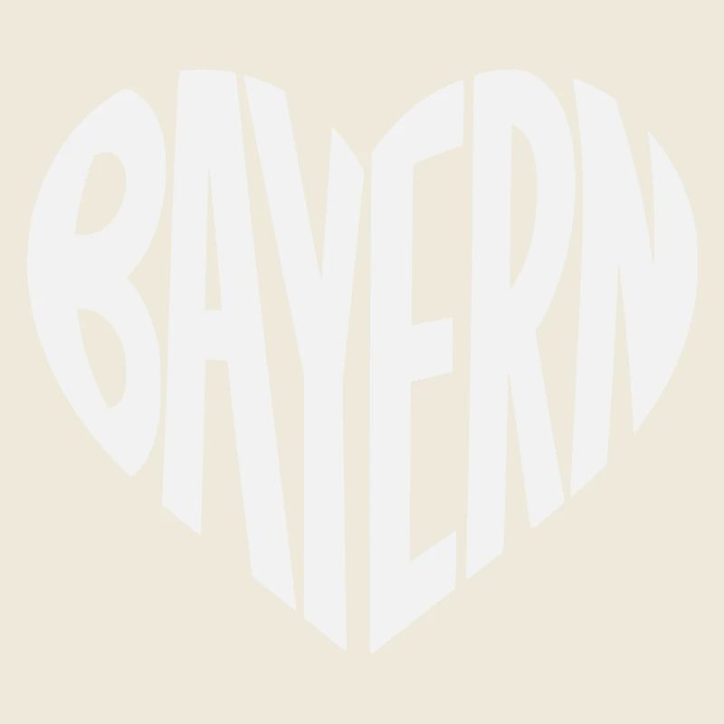 Typographie du cœur de Bavière