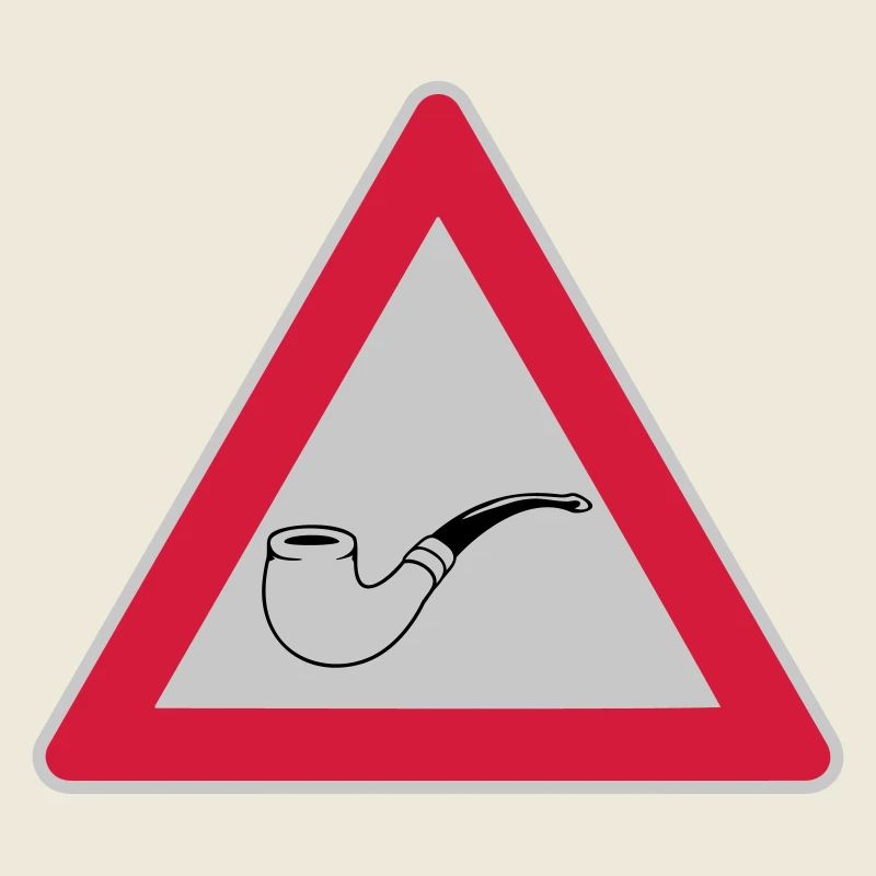 Schild Vorsicht Tabakpfeife
