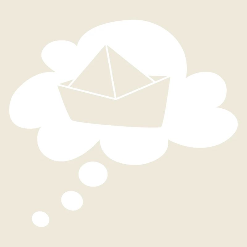 Paper Boat Cloud Pensée Bulle Discours Bulle Vacances