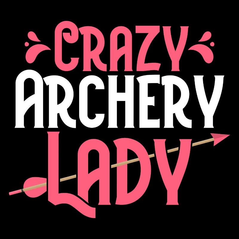 Crazy Archery Lady Bow & Arrows Target Archer
