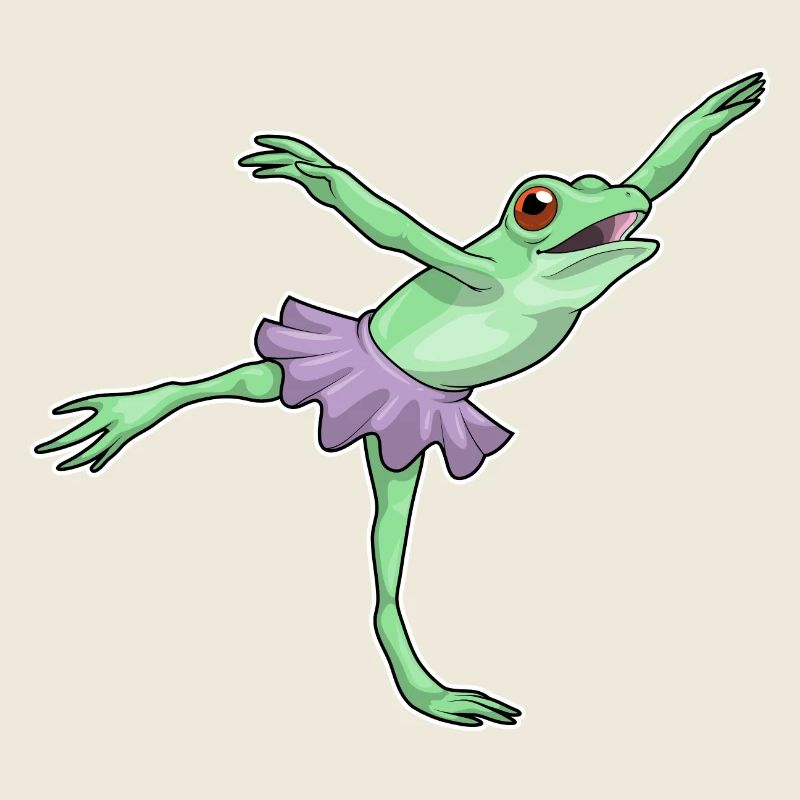 Danse de ballet de la ballerine grenouille
