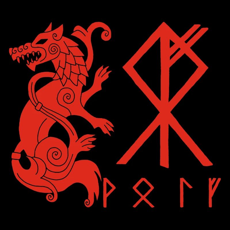 Loup rouge Fenrir