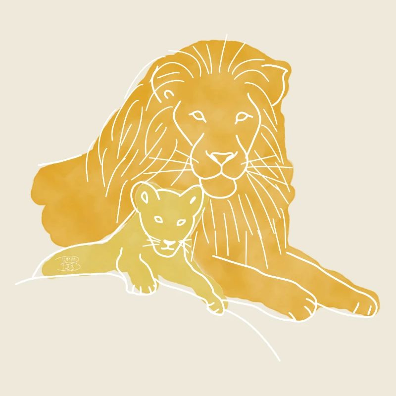 "Löwe", Boho Line Art Design, Serie „Big 5"