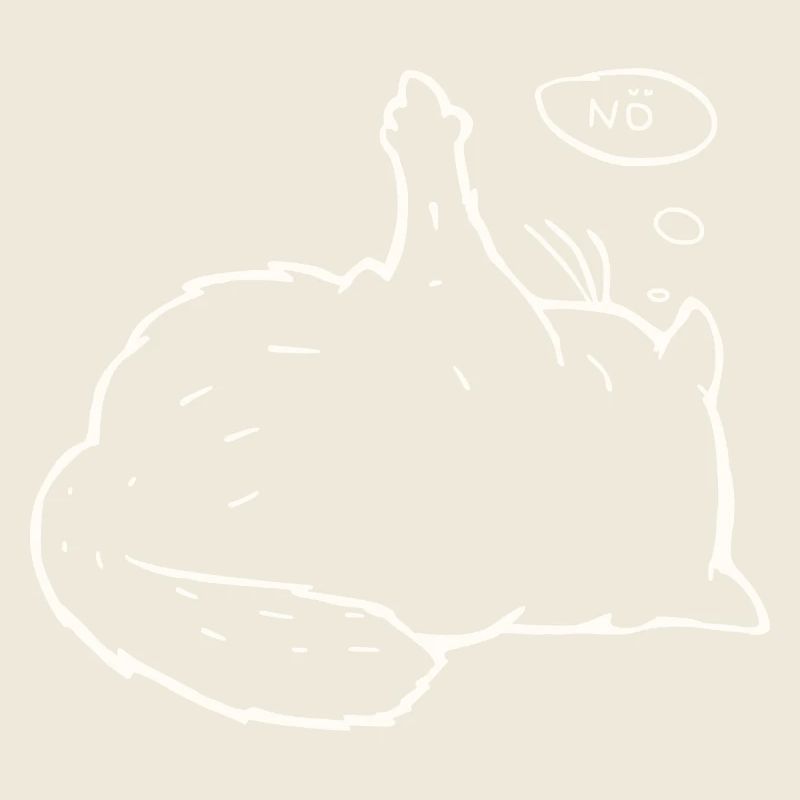 faule Katze Mittelfinger Statement nö Geschenk