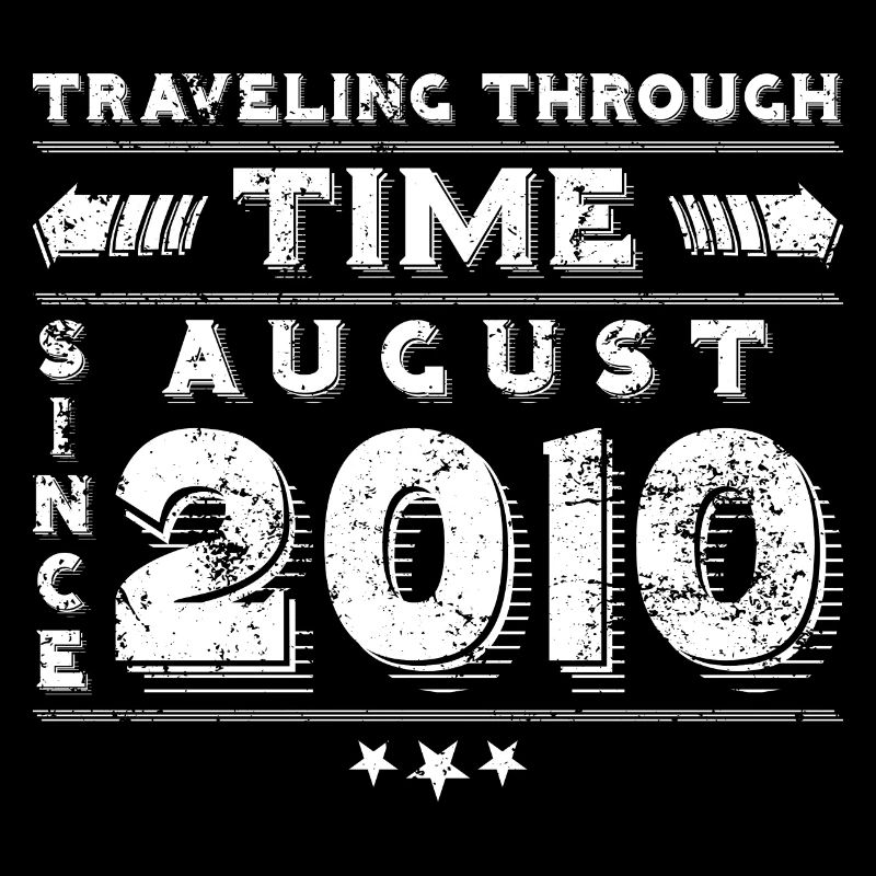 Vintage Zeitreise Geburtstags Design August 2010