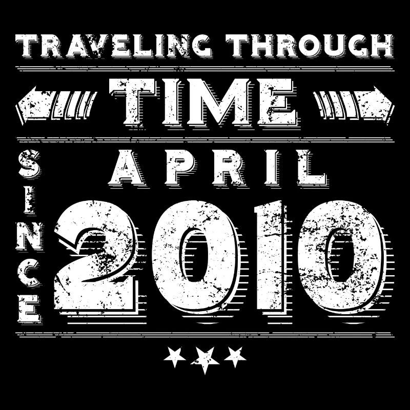 Vintage Zeitreise Geburtstags Design April 2010