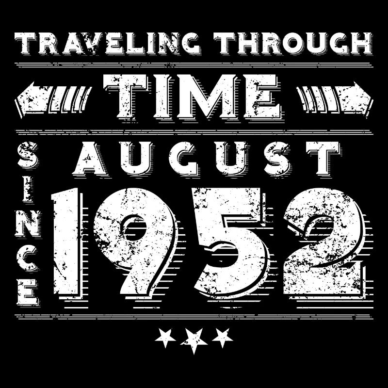 Vintage Zeitreise Geburtstags Design August 1952