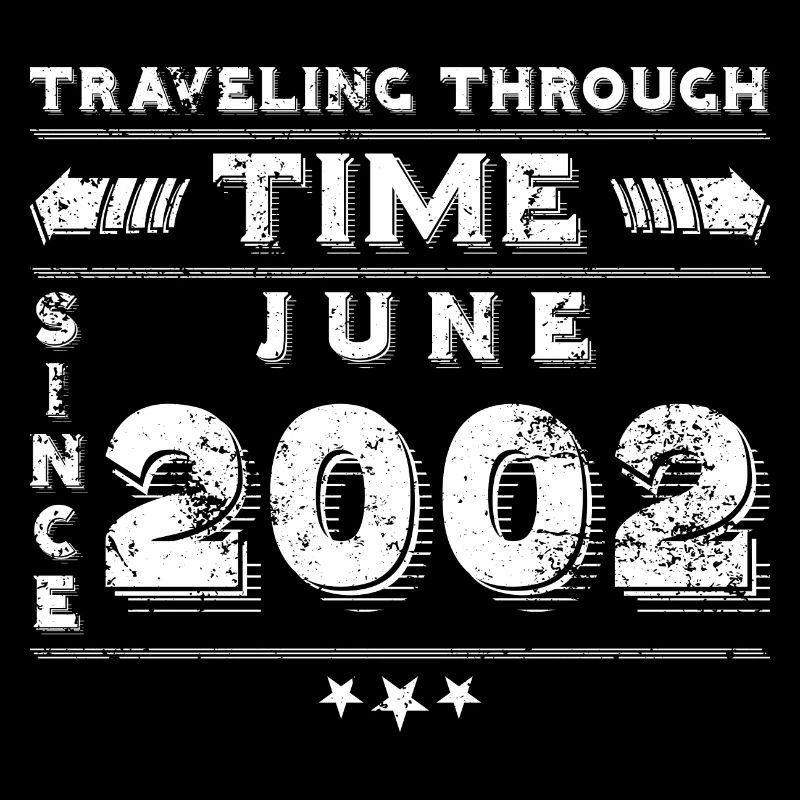 Vintage Zeitreise Geburtstags Design Juni 2002