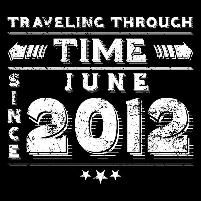 Vintage Zeitreise Geburtstags Design Juni 2012