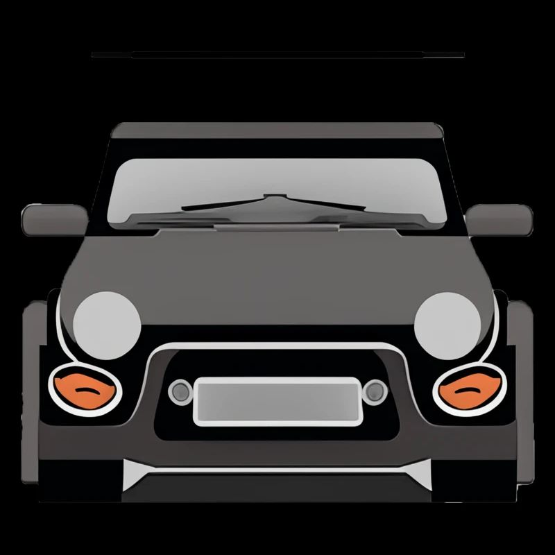 Minimalistisches Auto frontal