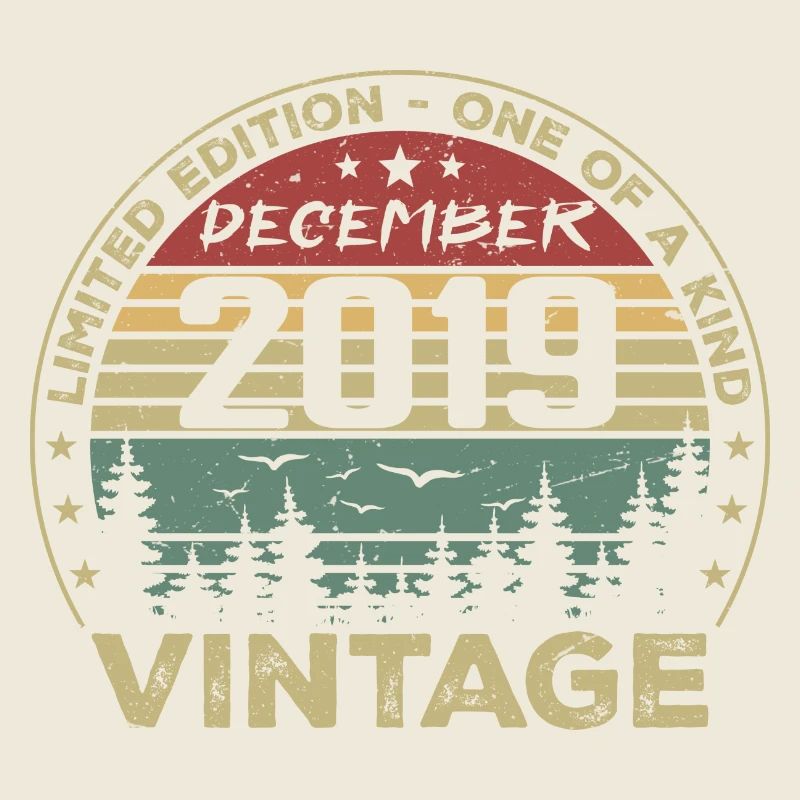 Dezember 2019 Retro Vintage Geburtstagsgeschenk