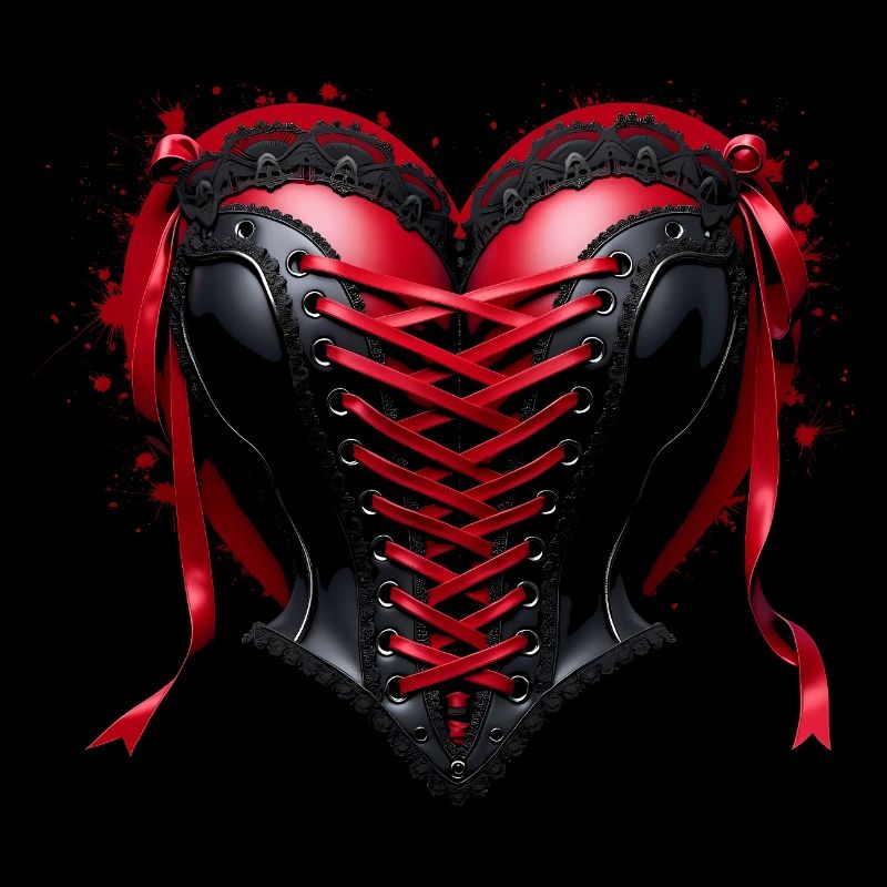 Herz Korsett - Gothic Valentinstag