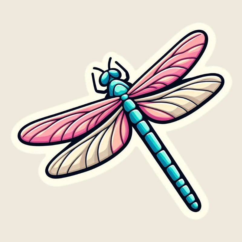 Libellule au pastel