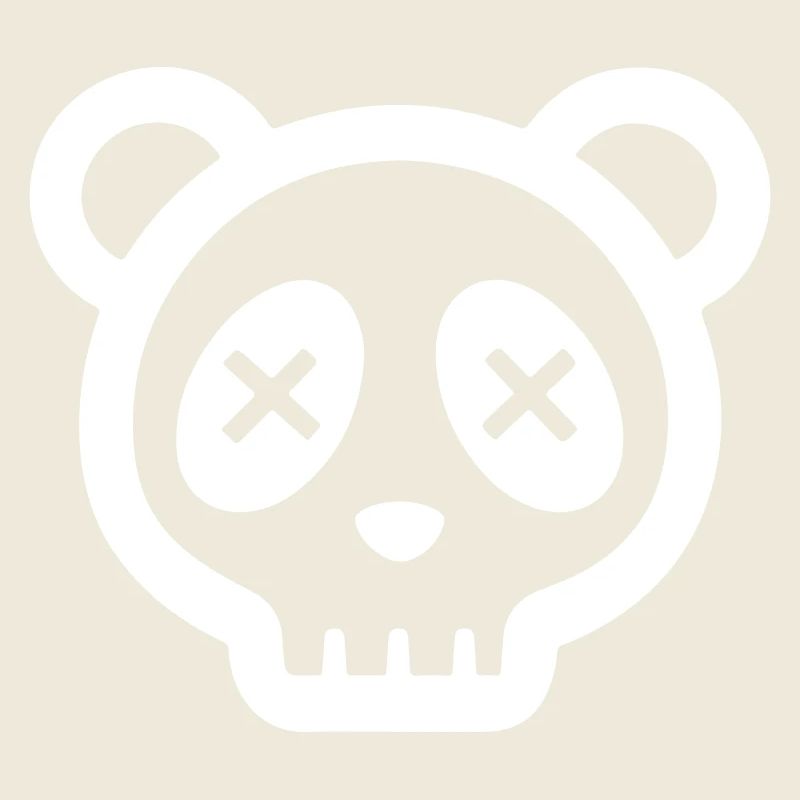 Crâne de panda drôle de crâne
