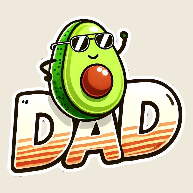 Sonnige Avocado Papa Design, Väter