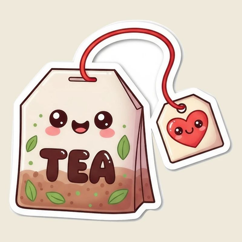 Kawaii Teebeutel Herzdesign