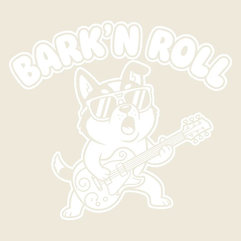 Barkin Roll Chien avec Guitare