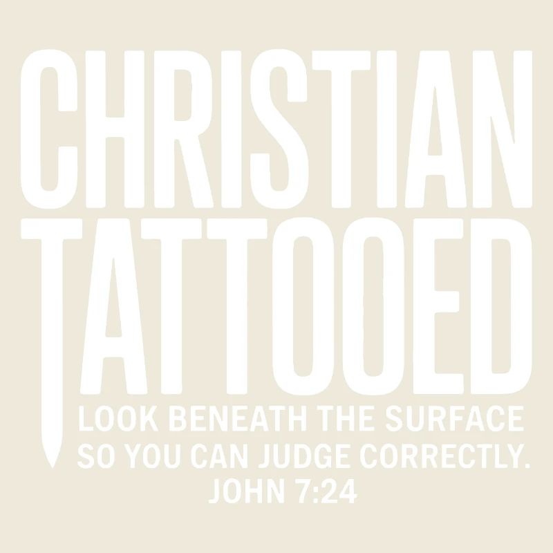 Regard de tatouage chrétien sous la surface