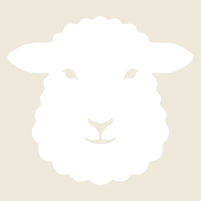 Schaf Kopf Lamm Wolle Farm Vektor
