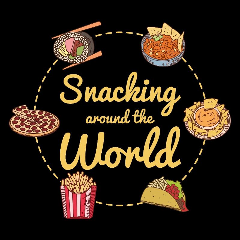 Snacking Around The World Essen Reise Motiv