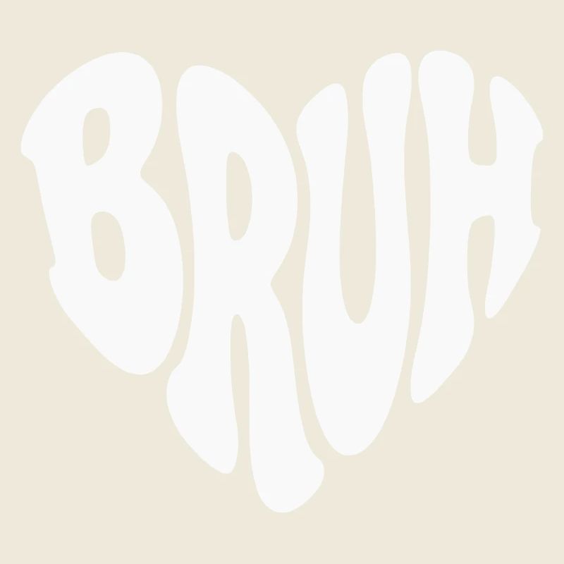 Bruh Retro Heart - Couleur personnalisable