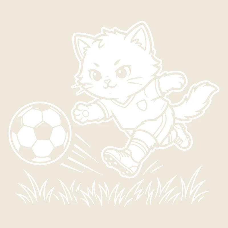 Fußball Kawaii Katze