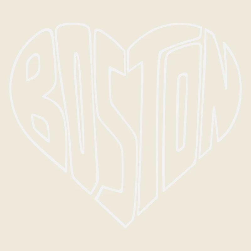 Boston Heart Typo Design