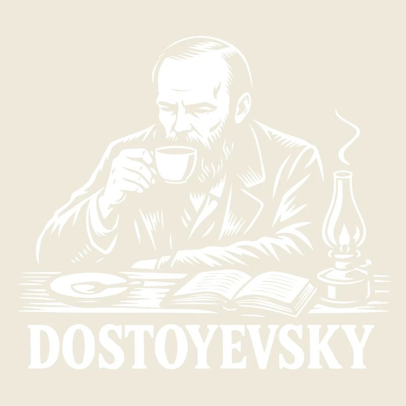Dostojewski beim Kaffeeporträt