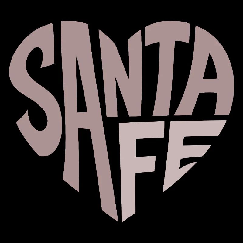 Santa Fe Retro Typo Heart