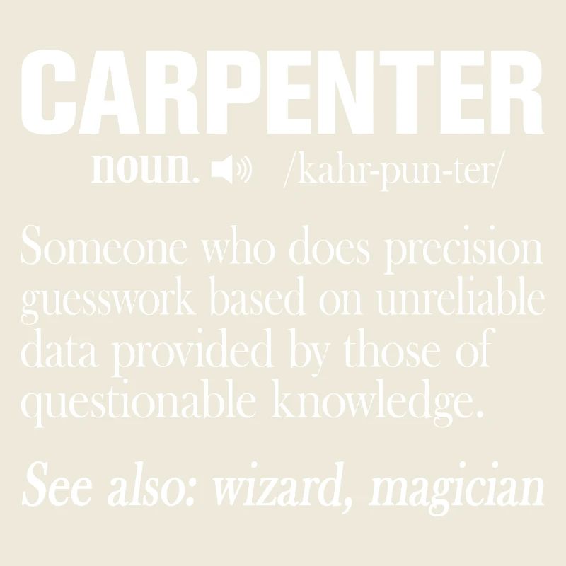 Zimmermann Definition Lustiger Handwerker Spruch