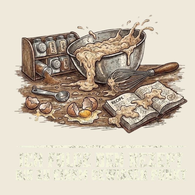Backen Rezept Lustiger Spruch Hobbybäcker Geschenk